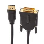 Amazon Basics DisplayPort to DVI Display Cable, 1920x1080p, 1080@60Hz, Vinyl Cable, Gold-Plated Plugs, 6 Foot, Black