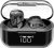 TOZO T18 Bluetooth 5.3 True Wireless Stereo Earbuds IPX8 Waterproof in Ear Headset Call Noise Reduction Headphones with Digital Display and Transparent Case Long Standby Earphones Black