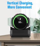 MoKo 2Pack Charger Stand Compatible with Samsung Galaxy Watch 6/Watch 6 Classic/Watch 5/ Watch 5 Pro Charger, Silicone Charging Stand Non-Slip Base Charger Dock Station [Charging Cable Not Included]