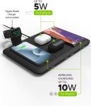 mophie 4-in-1 Wireless Charging Mat for Apple iPhone, AirPods & Watch, Samsung Galaxy, Google Pixel, and All Qi-Enabled Devices, Additional USB-A Port, Intuitive Design, Includes Apple Watch Adapter