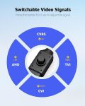ANNKE 1080p Security Camera 4-in-1 CCTV Bullet Wired Cam, AHD/TVI/CVI/CVBS, Analog Surveillance Video Add–On Camera for Indoor/Outdoor Use, 100ft Clear Night Vision (Power Adapter Not Included) – E200