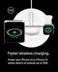 Belkin MagSafe 3-in-1 Wireless Charger Stand – Fast Charging for iPhone 15, 14, 13 Series & Apple Watch – Magnetic Charging Station for Multiple Apple Devices