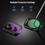 NEEWER Magnetic ND & CPL Filter Kit Compatible with DJI OSMO Pocket 3, 4 Pack ND16 ND64 ND256 CPL Polarizing and Neutral Density Filters, Multi Coated HD Optical Glass/Ultra Slim Aluminum Frame