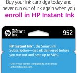 HP 952 Cyan Ink Cartridge | Works with HP OfficeJet 8702, HP OfficeJet Pro 7720, 7740, 8210, 8710, 8720, 8730, 8740 Series | Eligible for Instant Ink | L0S49AN