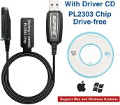 Original Baofeng USB Programming Cable PL2303 Chip Drive Free Win11 for BaoFeng Waterproof Two Way Radio UV-9R Plus (Including UV-9RPRO UV-9G GT-3WP UV-XR and Many More) USA Warranty Gmrs Radio