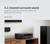 Denon AVR-S570BT 5.2 Channel AV Receiver – 8K Ultra HD Audio & Video, Enhanced Gaming Experience, Wireless Streaming via Built-in Bluetooth, (4) 8K HDMI Inputs, Supports eARC, HD Setup Assistant