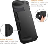 FINTIE Silicone Case Compatible with Nintendo Switch – Soft [Anti-Slip] [Shock Proof] Protective Cover with Ergonomic Grip Design, Drop Protection Grip Case (Black)