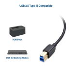 Cable Matters USB C to USB B 3.0 Cable 3.3 ft (USB C to USB Type B 3.0, 3.0 USB B to USB C), Black