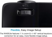 Optoma W400LVe WXGA Professional Projector | 4000 Lumens for Lights-on Viewing | Presentations in Classrooms & Meeting Rooms | Up to 15,000 Hour Lamp Life | Speaker Built In
