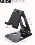 Lamicall Adjustable Phone Tablet Stand, Playstand for Switch, Foldable Desk Holder Dock, Compatible with iPad Mini, 9.7” iPad Pro Air, Phone 12 Mini 11 Pro Xs Xs Max Xr X 8 7 6 6s Plus SE (4-10”)
