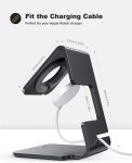 Lamicall Stand for Apple Watch, Charging Stand – Desk Watch Stand Holder Charging Dock Station compatible with Apple Watch Series SE Ultra/Series 8/7/6/5/4/3/2/1, 49mm/45mm/44mm/42mm/41mm/ 38mm, Black