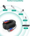 ANNKE 4 Pack 30M/100ft All-in-One Video Power Cables, BNC Extension Surveillance Camera Cables for CCTV Security DVR System Installation, Free 8 x BNC Connectors and 100pcs Cable Clips Included