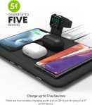 mophie 4-in-1 Wireless Charging Mat for Apple iPhone, AirPods & Watch, Samsung Galaxy, Google Pixel, and All Qi-Enabled Devices, Additional USB-A Port, Intuitive Design, Includes Apple Watch Adapter