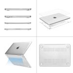 MOSISO Compatible with MacBook Air 13.6 inch Case 2022 2023 2024 Release M3 A3113 M2 A2681 with Liquid Retina Display & Touch ID, Protective Plastic Hard Shell Case Cover, Crystal Clear