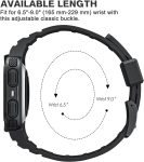 Fintie Bands with Case Compatible with Fitbit Versa 4/3 / 2/1 / Versa Lite/Fitbit Sense 2 / Sense, Protective Case Strap Rugged Sport Band Men