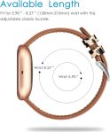 Fintie Bands Compatible with Fitbit Versa 2 / Versa/Versa Lite, Genuine Leather Band Replacement Accessories Strap Wristband