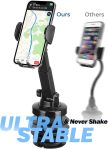 JOYTUTUS Universal Car Cup Holder Phone Mount, Compatible with iPhone, Samsung, Android, Perfect for Convenience and Protection