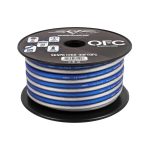 Skar Audio 12 Gauge (AWG) Elite Oxygen-Free Copper Audio Speaker Wire – 30 Feet (Blue/White)