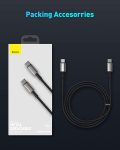 Baseus USB C Cable, 100W PD 5A QC 4.0 Fast Charging USB C to USB C Cable, Zinc Alloy Nylon Braided USB Type C Charger Cable for iPhone 15/Pro/Plus/Pro Max, MacBook, iPad Pro, Samsung S23/S22+ (10ft)