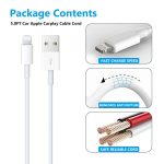 Car Apple Carplay Cable Cord for iPad/iPad Air 2/Mini/Air Pods 1 2nd, AirPods MAX Headphones, iPhone 14 13 12 11 Pro 14 Max, SE Mini SE 2nd, XR XS X 8 7 6 Plus Charger Fast Charging Cord Replacement