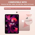 MoKo Case Fit iPad Air 5th/4th Generation 10.9 Inch Case 2022/2020, Slim Trifold Stand Cover with Soft Frosted Back, Auto Wake/Sleep, Support Touch ID and iPad 2nd Pencil Charging,Fragrant Flowers