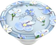 PopSockets Plant-Based Phone Grip with Expanding Kickstand, Eco-Friendly PopSockets for Phone – Translucent Blue Fields
