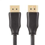 Amazon Basics DisplayPort 1.2 Cable, 21.6Gbps High-Speed, 4K@60Hz, 2K@165Hz, Gold-Plated Plugs, 6 Foot, Black