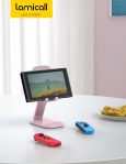 Lamicall Pink Phone Stand for Desk – Rose Gold Cell Phone Holder Desktop Pink Desk Accessories Compatible with iPhone 14 Pro Max Plus, 13 12 11 XR X 8 7 6 Plus SE, 4-8” Smartphone