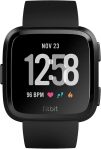 Fitbit Versa Smart Watch, Black/Black Aluminium, One Size (S & L Bands Included)