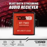 DS18 BT-Two Bluetooth Receiver – IP65 Waterproof Rated, BT 4.0, Remote Trigger Output, Stero Male RCA Output – Allows Connect & Play Integration to Your Audio Device