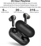 TOZO A2 Mini Wireless Earbuds Bluetooth 5.3 in Ear Light-Weight Headphones Built-in Microphone, IPX5 Waterproof, Immersive Premium Sound Long Distance Connection Headset with Charging Case, Black