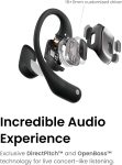 SHOKZ OpenFit – Open-Ear True Wireless Bluetooth Headphones with Microphone, Earbuds with Earhooks, Sweat Resistant, Fast Charging, 28HRS Playtime, Compatible with iPhone & Android
