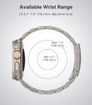 MoKo Titanium Band Compatible with Apple Watch Band 49mm 45mm 44mm 42mm iWatch Ultra2 Ultra SE 2 SE Series 9 8 7 6 5 4 3 2 1, Titanium Replacement Watch Band with Folding Clasp