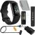 Fitbit Charge 6 Fitness Tracker Watch (Black) Bundle with 2 Watch Bands, 3.3foot Charge Cable, Wall Adapter, Screen Shields & Cloth Compatible with Fitbit