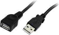StarTech.com 6 ft Black USB 2.0 Extension Cable A to A – M/F – USB extension cable – USB (M) to USB (F) – USB 2.0 – 6 ft – black – USBEXTAA6BK