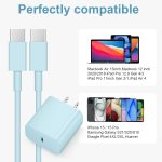 iPhone 15 Charger USB C Charger 2-Pack iPad Pro Charger 6FT Cable Wall Charger for iPhone 15/iPhone 15 Pro/iPhone 15 Pro Max,iPad Pro,iPad Mini 6,iPad Air4,Android Phones(Blue)