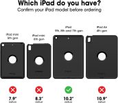 OtterBox Made for Kids Case for iPad 7th, 8th & 9th Gen (10.2″ Display – 2019, 2020 & 2021 Version) with Kickstand & Car Headrest Mount Holder – (Curious Green)