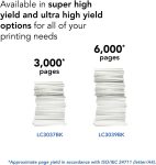 Brother Genuine LC30373PKS, 3-Pack Super High-Yield Color INKvestment Tank Ink Cartridges, Includes 1 Cartridge Each of Cyan, Magenta and Yellow Ink, Page Yield Up to 1,500 Pages/Cartridge, LC3037