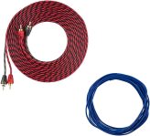 DS18 AK4 Complete 4 Gauge CCA Amplifier Installation Wiring Kit – Ampkit Helps Make Connections, Brings Power to Your Radio, Subwoofers, Speakers with Super Flex Wire – 1200W for 1 Amplifier