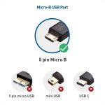 Cable Matters Braided USB C to Micro USB Cable 6.6 ft (Micro USB to USB-C Cable, USB Type C to Micro USB Cable) Black