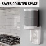 Sanus Outlet Shelf – Holds Any Device Up to 10lbs & Installs in Seconds – Includes Standard & Decora Style Outlet Covers & Integrated Cable Management Channel – Works for Sonos & Smart Home Speakers