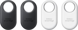 SAMSUNG SmartTag2 (2023) Bluetooth + UWB, IP67 Water and Dust Resistant, Findable via App, 1.5 Year Battery Life (4-Pack) – Black/White