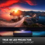 ViewSonic X1000-4K True 4K UHD Ultra-Short Throw Projector with 1000 ANSI Lumens, Harman Kardon Speakers, HDMI, USB C, 125% Rec 709, Frame Interpolation Technology for Home Theater