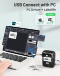 Phomemo M110 Label Makers – Barcode Label Printer Bluetooth Portable Thermal Printer for Small Business, Address, Logo, Clothing, Mailing, Sticker Printer for Phones & PC, Black