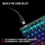 SteelSeries Apex Pro HyperMagnetic Gaming Keyboard — Adjustable Actuation — OLED Screen — RGB – USB Passthrough​
