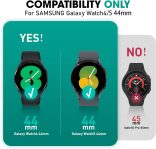 SUPCASE Unicorn Beetle Pro Series Rugged Protective Case with Strap Band for Galaxy Watch 5 44mm (2022) / Galaxy Watch 4 44mm (2021), (Black)