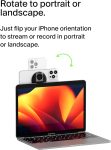 Belkin iPhone Camera Mount, MagSafe Continuity Camera Mount, Turn iPhone to Webcam, Compatible with MacBook Pro, Air, iPhone 14, iPhone 13 / 12, Black