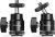 SmallRig 1/4″ Camera Hot Shoe Mount, Ballhead Tripod with Additional 1/4″ Screw, 2pcs Pack – 2059