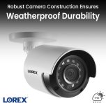 Lorex 1080p Analog Wired Security Camera – Outdoor & Indoor Add on Camera Wired Surveillance System for Home & Business – Long Range Night Vision, HD Recording