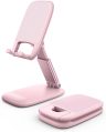 Lamicall Pink Phone Stand for Desk – Rose Gold Cell Phone Holder Desktop Pink Desk Accessories Compatible with iPhone 14 Pro Max Plus, 13 12 11 XR X 8 7 6 Plus SE, 4-8” Smartphone
